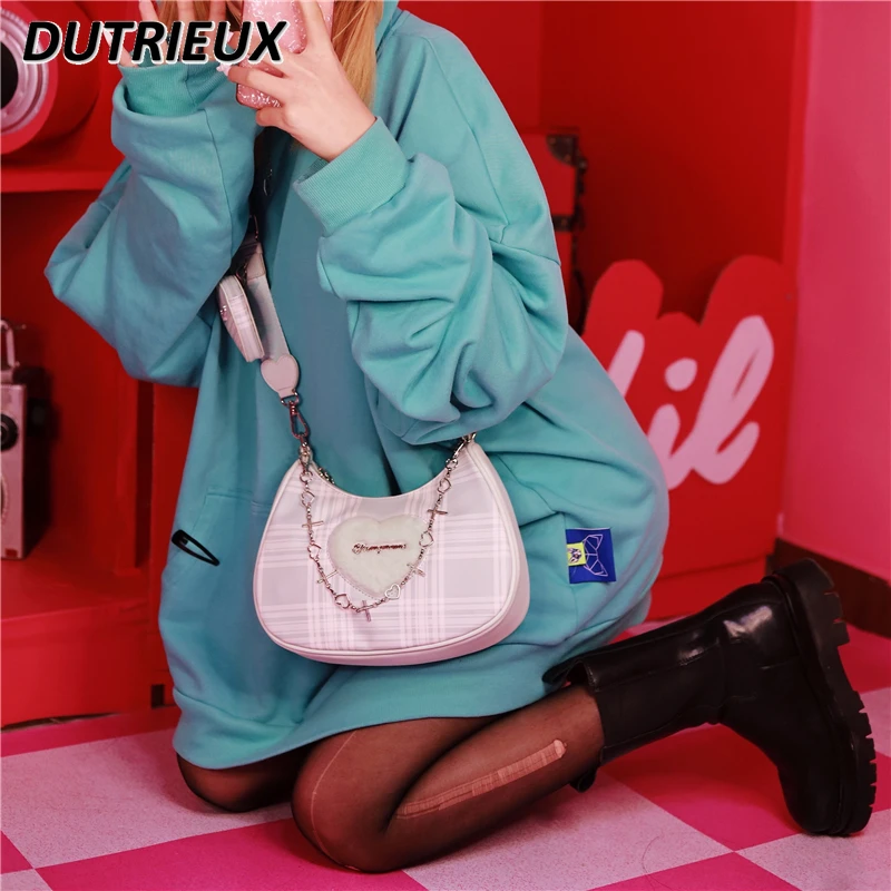 

2024 New Summer Autumn Sweetheart JK Uniform Ladies Lolita Bags Fashion Love Hot Girl Elegant Underarm Bag for Women