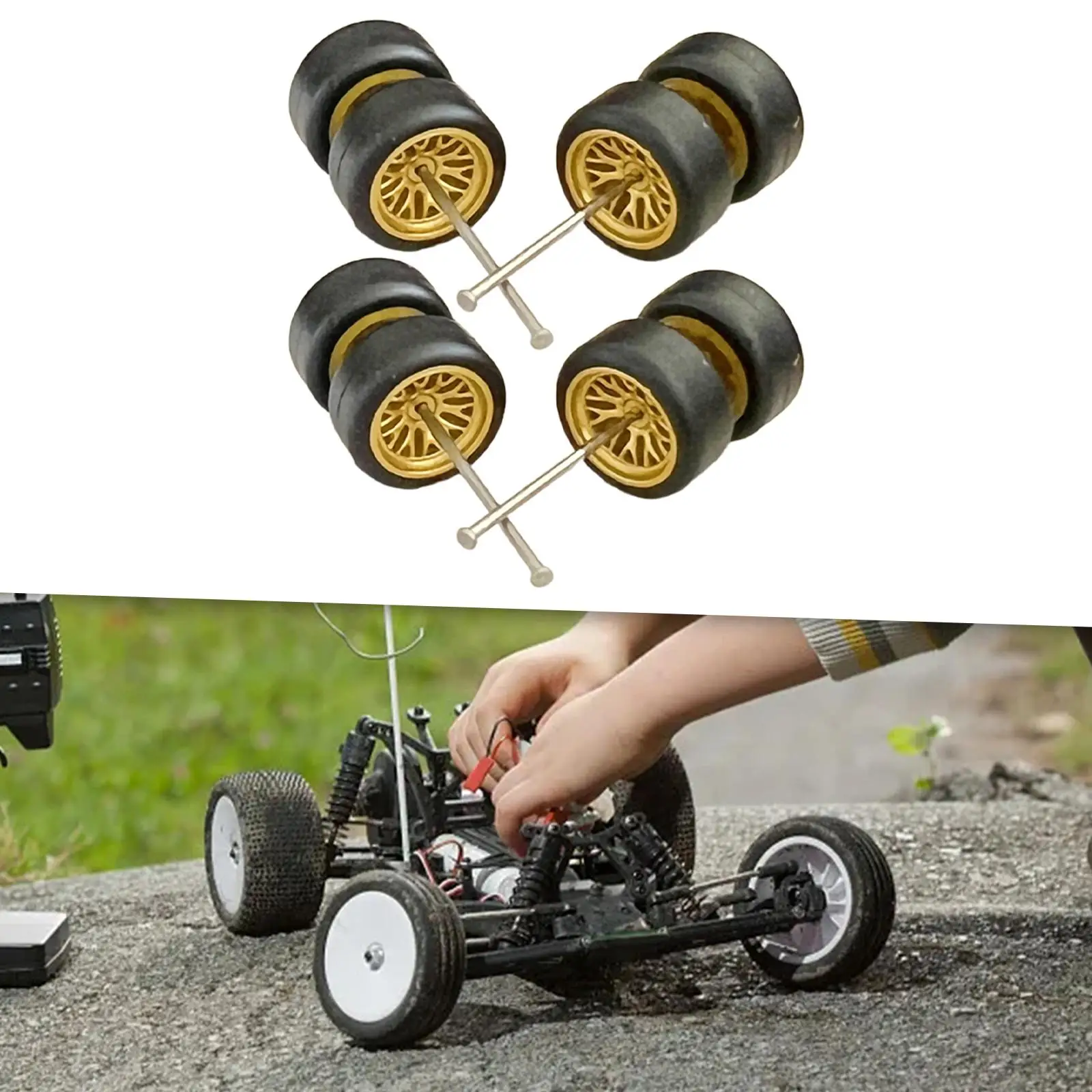 

Model Cars Hot Wheels 1 64 Rubber Tire Axle Kit for Diecast Car Model DIY RC Truck Accessory Upgrade