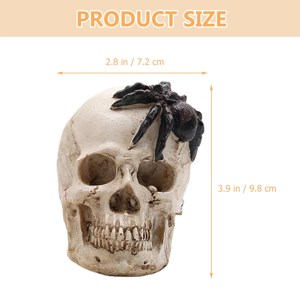 

Skull Lamp Halloween Decor LED Light Resin Statue Horror Haunted House Party Table Decor Lamp for Bar