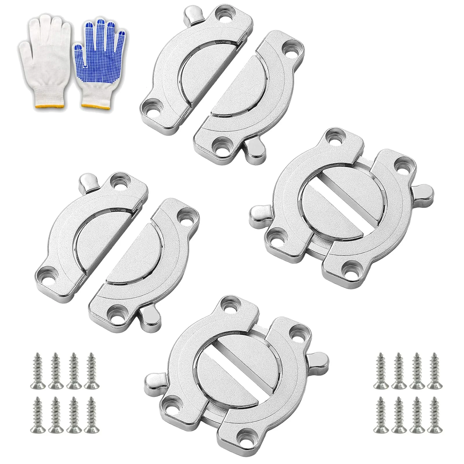 Durable Metal Desktop Connectors, Wooden Board Connectors, Folding Table Splicers, Flat Combination Clamps, Suitable for Project