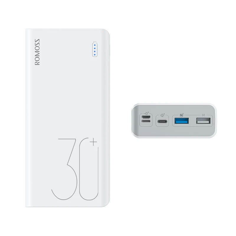 ROMOSS Power Bank 30000mAh 18W Fast Charging Powerbank External Portable Battery Charger 30000mAh Powerbank For iPhone Xiaomi Mi 6