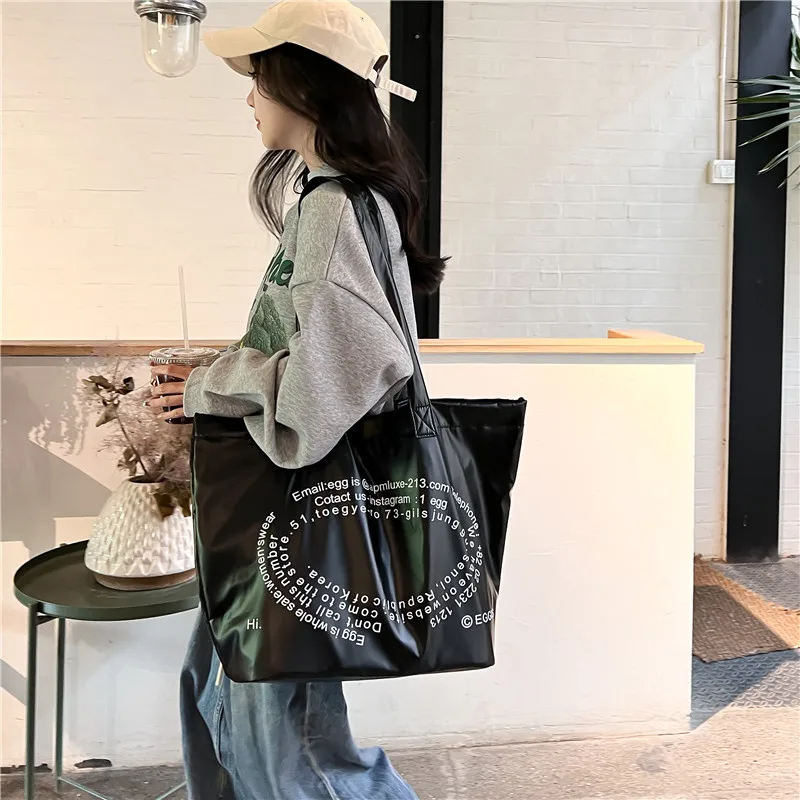 Y2K Women's Bag 2023 Trend Shoulder Bag Large Eco Bag Shopper Korean Tote Bag Luxury Designer Hand Bag Big Silver Handbags Book
