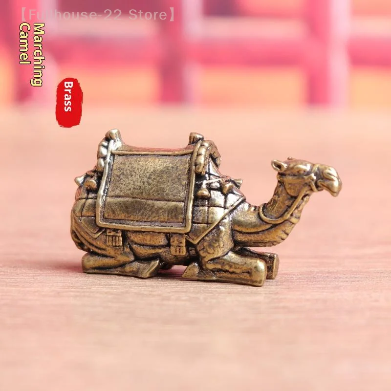 

【MAX-22】Vintage Brass Camel Statue Desktop Ornaments Home Decorations Crafts Animal Figurines Miniatures Accessories
