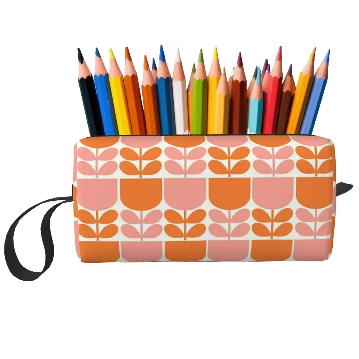 Estuche para lápices Spring Bloom Orla Kiely para estudiantes, caja para bolígrafos escolares, bolsa para lápices, suministros de papelería, bolsa organizadora de viaje para mujeres
