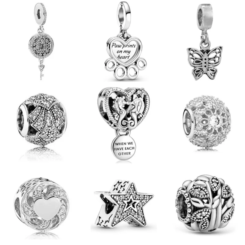 2024 New 925 Silver Color Series Pendant Charm Beads For Pandora Necklace Bracelet Keychain DIY Fine Women Jewelry Gifts