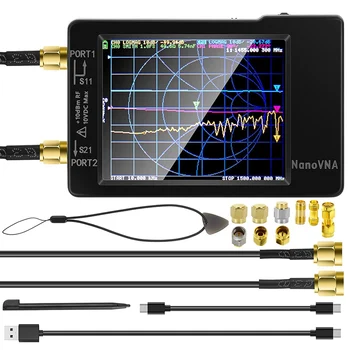 Nanovna-h vector network analyzer 10KHz-1.5GHz latest version 3.6 HF VHF UHF antenna analyzer with SMA calibration