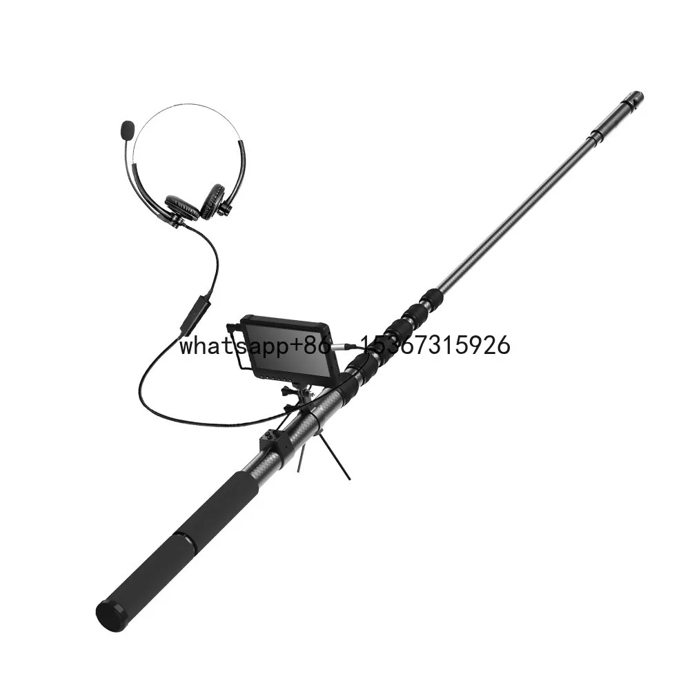 7 inch 1080P High Resolution 5MP 360 Intercom Foldable Telescopic Pole Life Detector Rescue Security Inspection Camera Endoscope