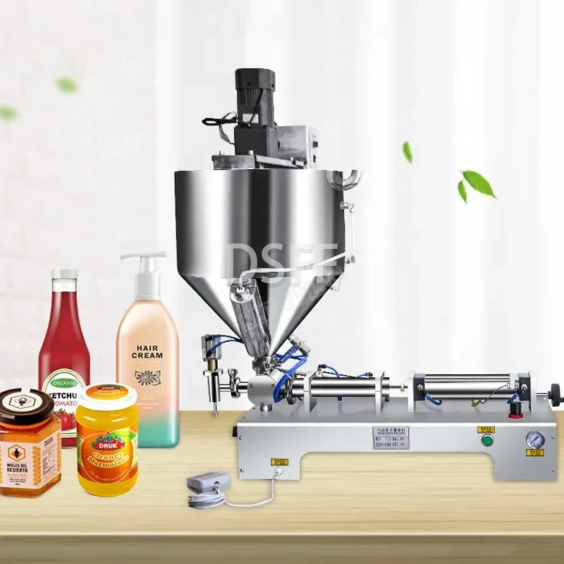 Fully Automatic Heating And Stirring Paste Honey Jar Filling Machine Small Desktop Chocolate Sauce Weighing Machine