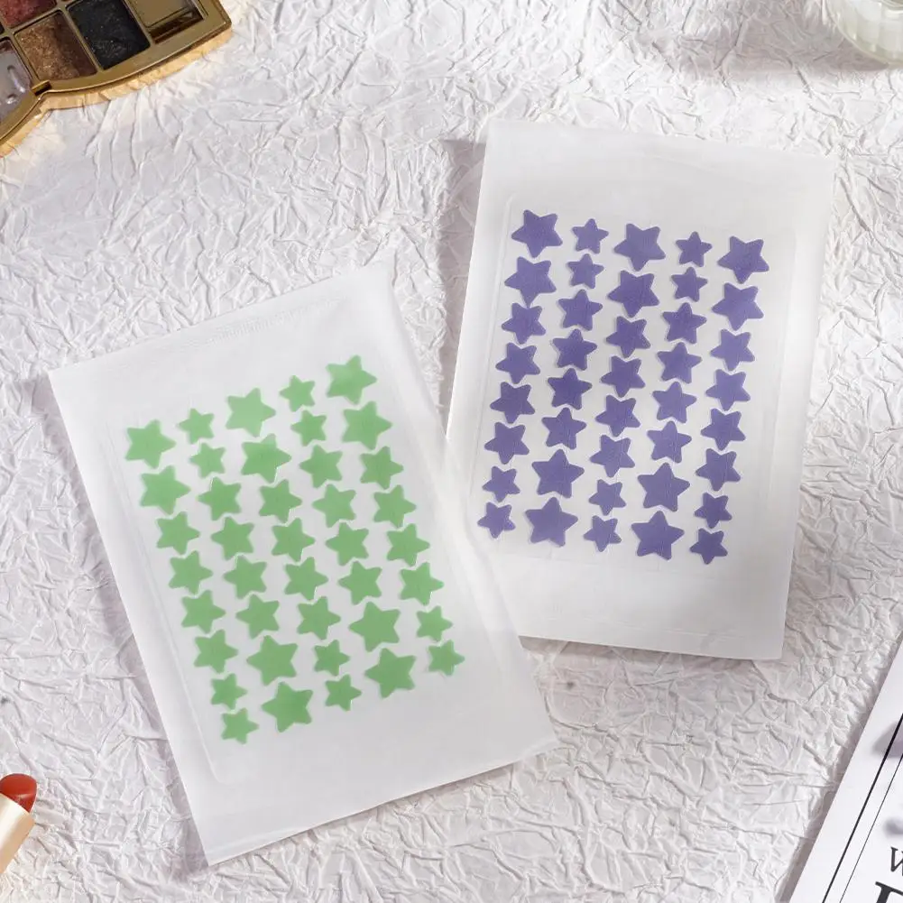 Nuevos parches coloridos de PE en forma de estrella para espinillas, eliminación Invisible de acné, pegatinas para el cuidado de la piel, corrector, herramientas de maquillaje de belleza para manchas faciales