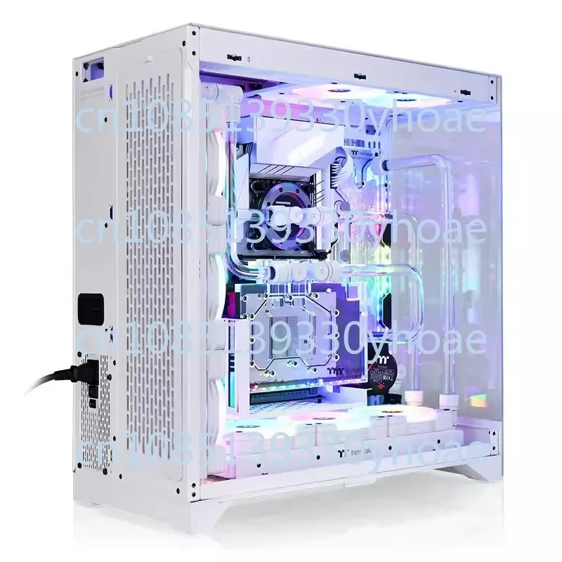 Desktop Computer Pc Mainframe Shell EATX Panoramic Tempered Glass E-Sports Games Water-Cooled Chassis