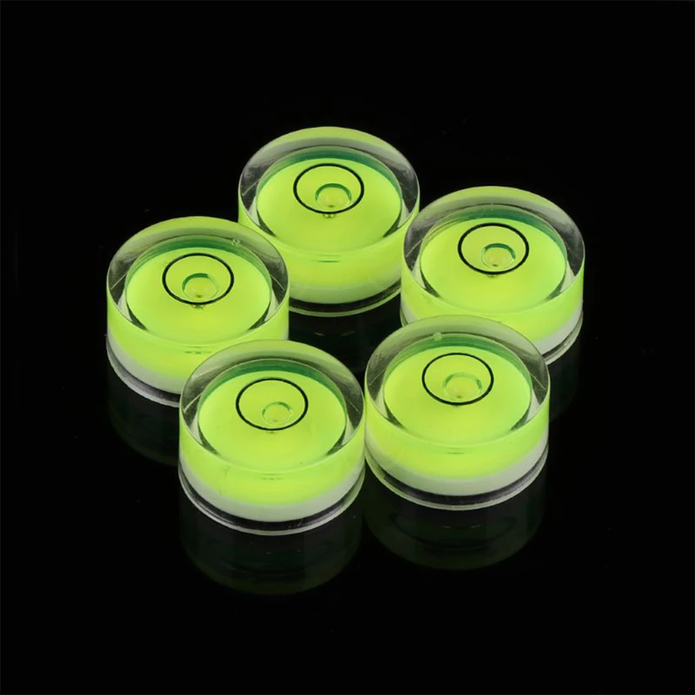 5pcs Circular Bubble Level Instrument Quick Reliable Leveling Acrylic Plastic Spirits Level Round Bubble Levels Instrument Part