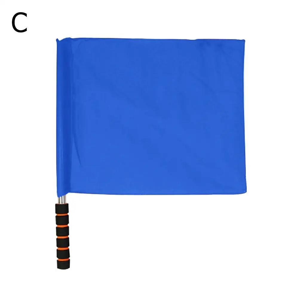 1 Uds. Bandera de árbitro de fútbol rojo blanco amarillo azul verde suministros de señal bandera comando árbitro entrenamiento de competición fútbol Fla M3w3