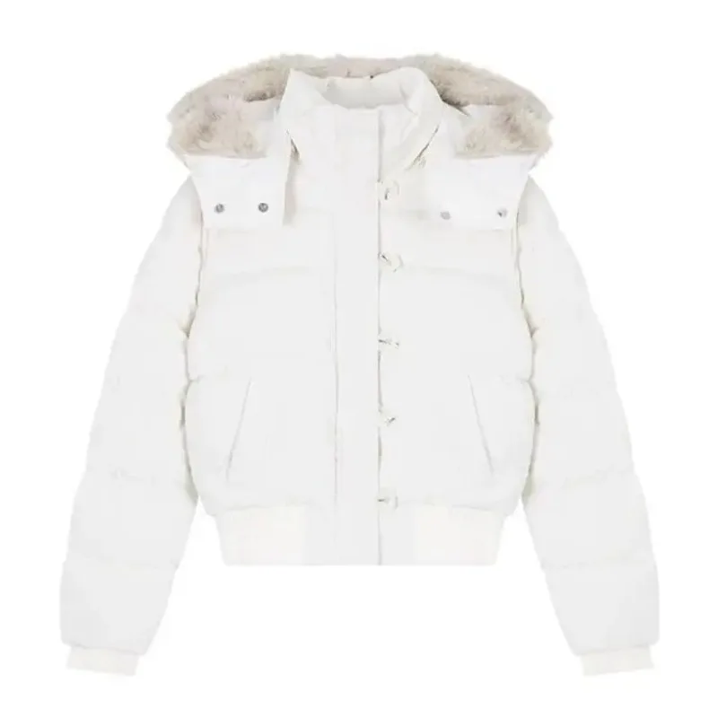 الأمريكية الرجعية نمط قصيرة مقنعين سترات فو الفراء طوق طويلة الأكمام المرأة لون نقي Vintage معطف جاكيت زيبرا الخريف الملابس #3