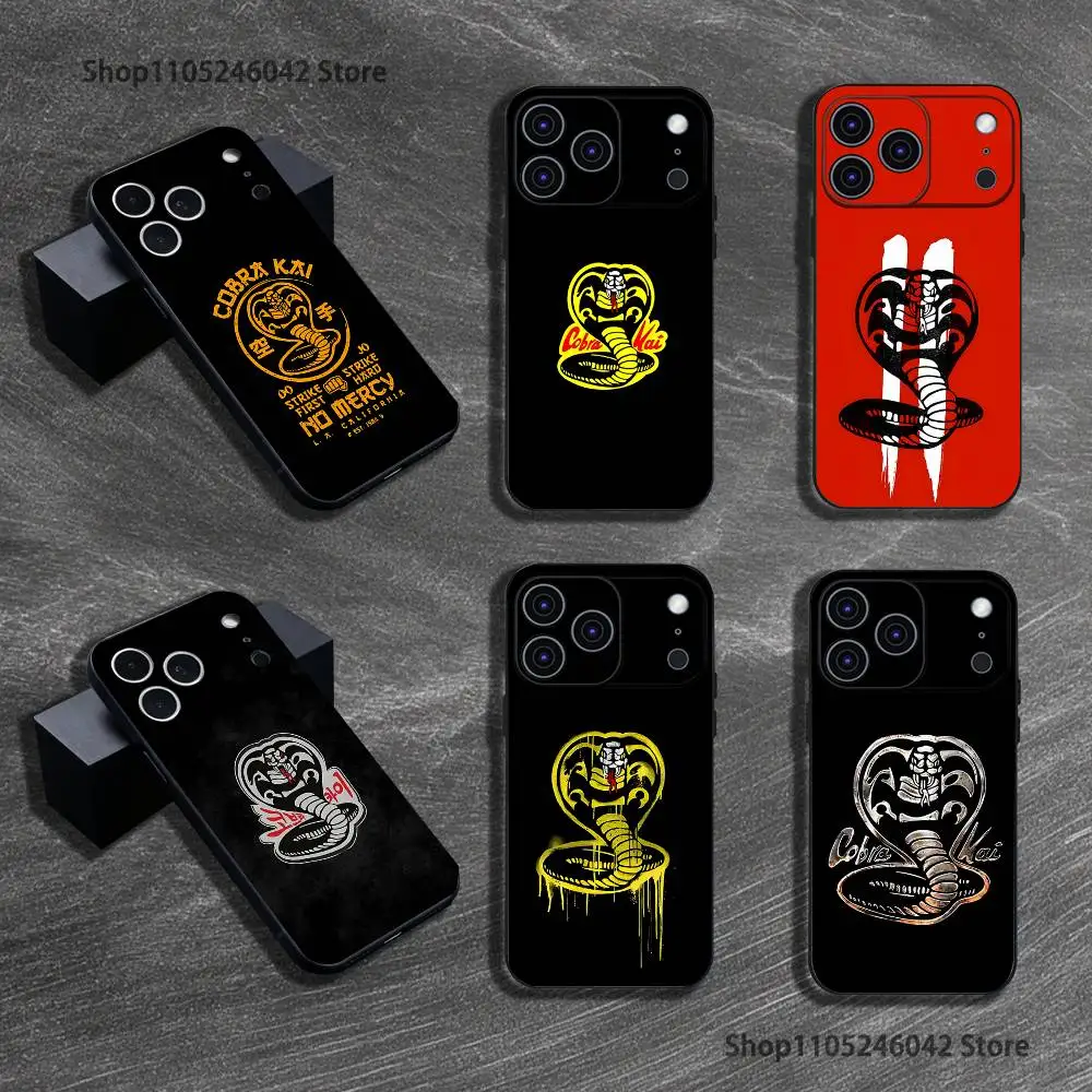 

C-Cobra Kai Snake Black Soft Cover Phone Case For iPhone 17,16,15,14,13,12,11,Pro,XS,Max,XR,Plus,E,SE4,Mini