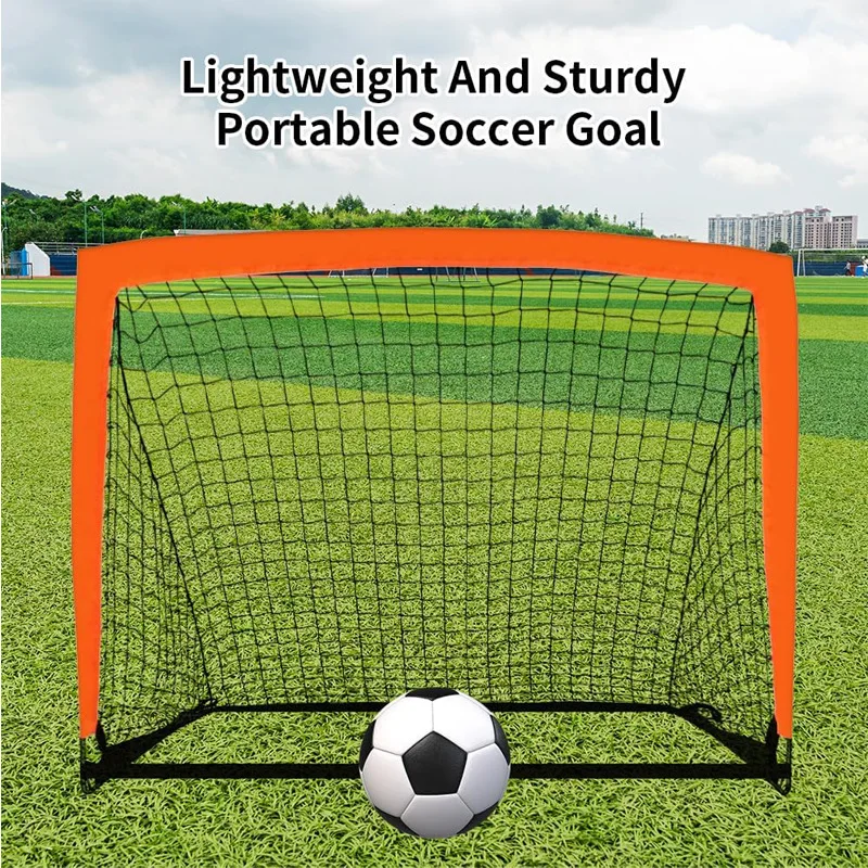 إطار كرة قدم متنقل قابل للطي لباب كرة القدم للأطفال