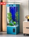 Square fish tank living room, home wall, small ultra white glass ecological water free office, koi tank aquarium