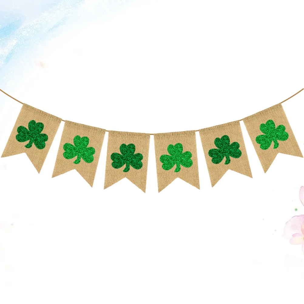 

Inflatables Bunting St Patricks Day Flag European and American Green StPatrick Decor Woman