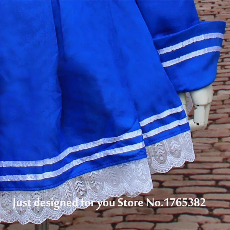 qq 123 Donne adulte Anime Wadanohara Costume Cosplay Giappone Ragazze Bianco Blu Uniforme da marinaio Set Top + Gonna + Sciarpa + Copricapo