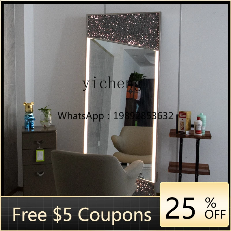 

Barber Shop Mirror Stand Salon Special Hairdressing Mirror Stand Floor-standing Mirror Stand Single and Double-sided