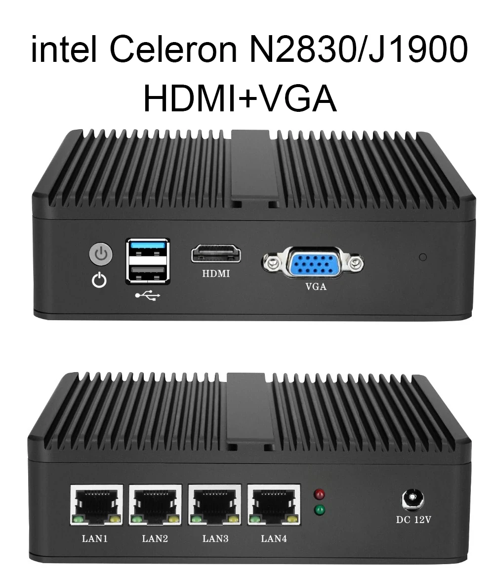 XCY Firewall Router Mini PC Celeron J1900 N150 N5105 J4125 4x 2.5G Ethernet Support Virtualization OpenWrt Pfsense OPNsense EXSI