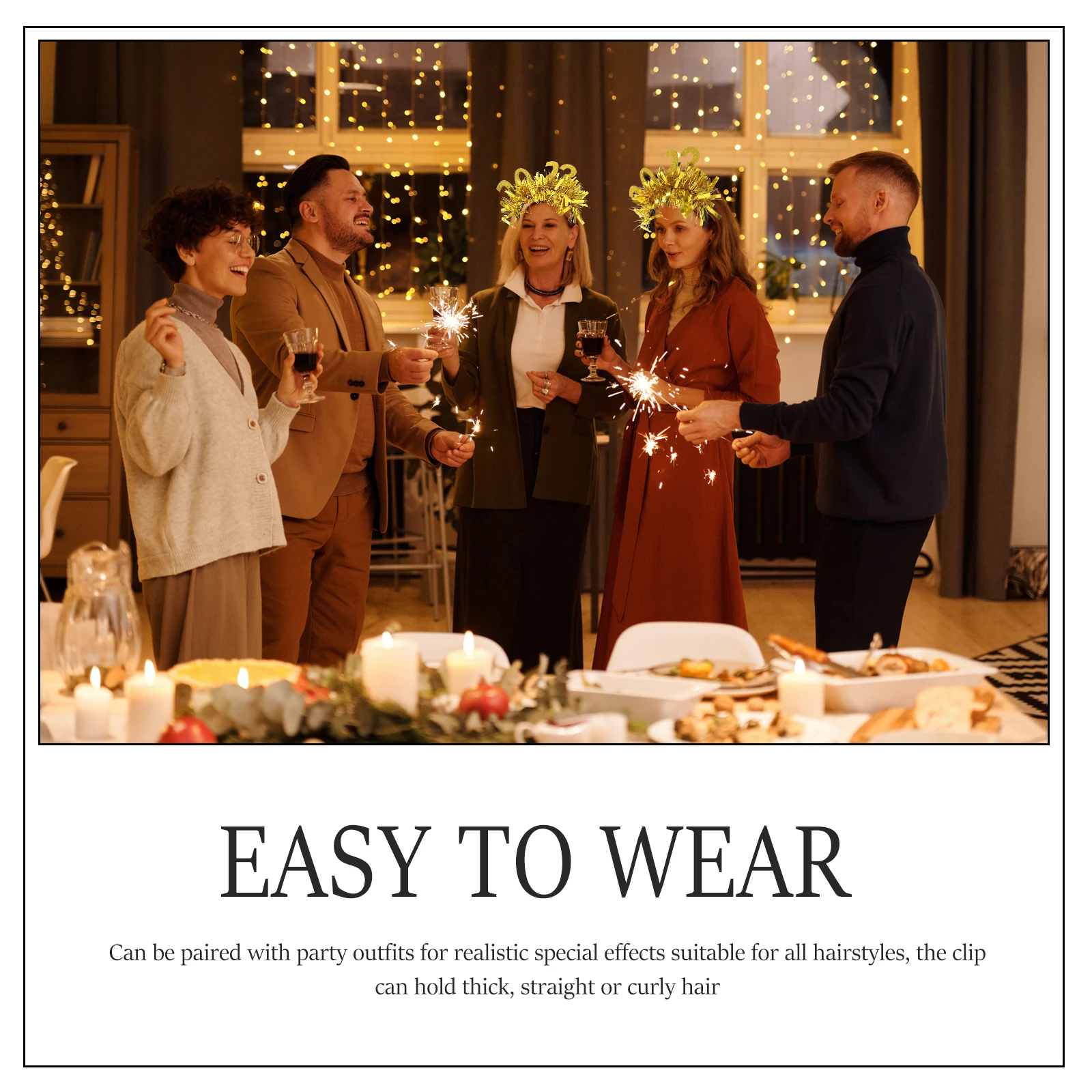 

2023 New Year Headband Eve Hair Accessories Hoop Bands Chic Years Headbands Greeter Child