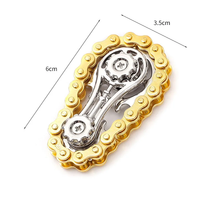 Tandwielen Vliegwiel Vingertop Gyro Fidget Spinner Antistress Angst Metalen Fietskettingen Spinner Fidget Speelgoed Voor Volwassen Stress Relie