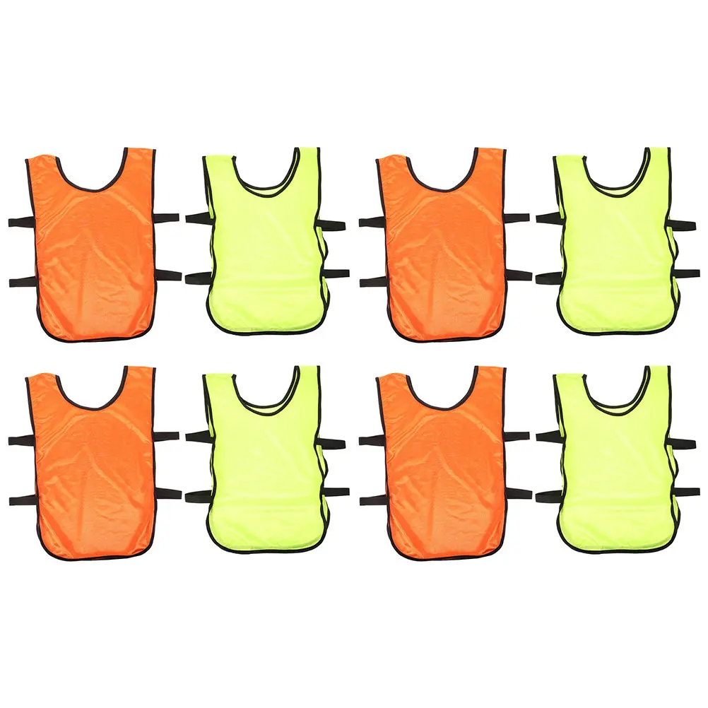 

8pcs Washable Training Vests Lightweight Polyester Pinnies For Soccer Basketball Kids Sports Teams Quick-Drying Reusable