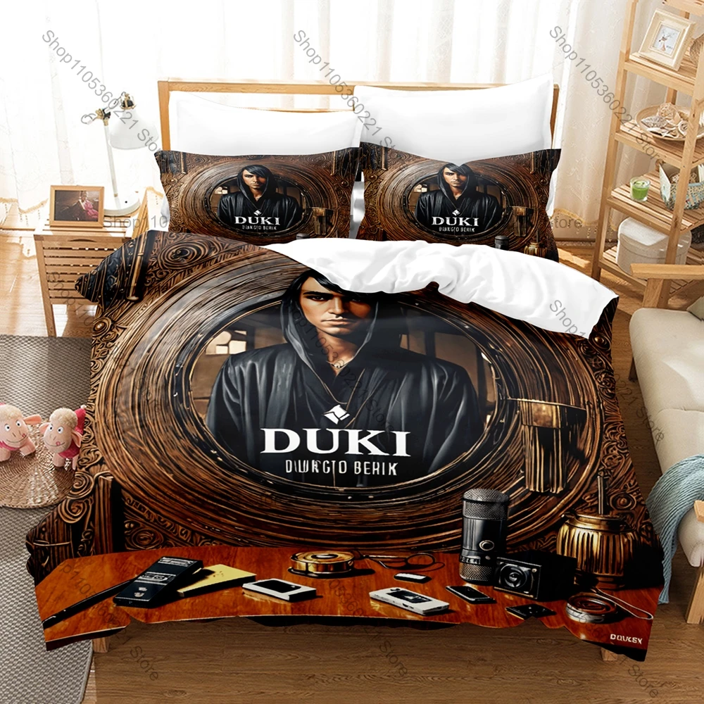 Cool Duki Latin Trap Argentine Rapper ModoDiablo Bedding Set Duvet Cover + 2 Pillowcases Soft Bed Linen For Latin Urban Music Fa