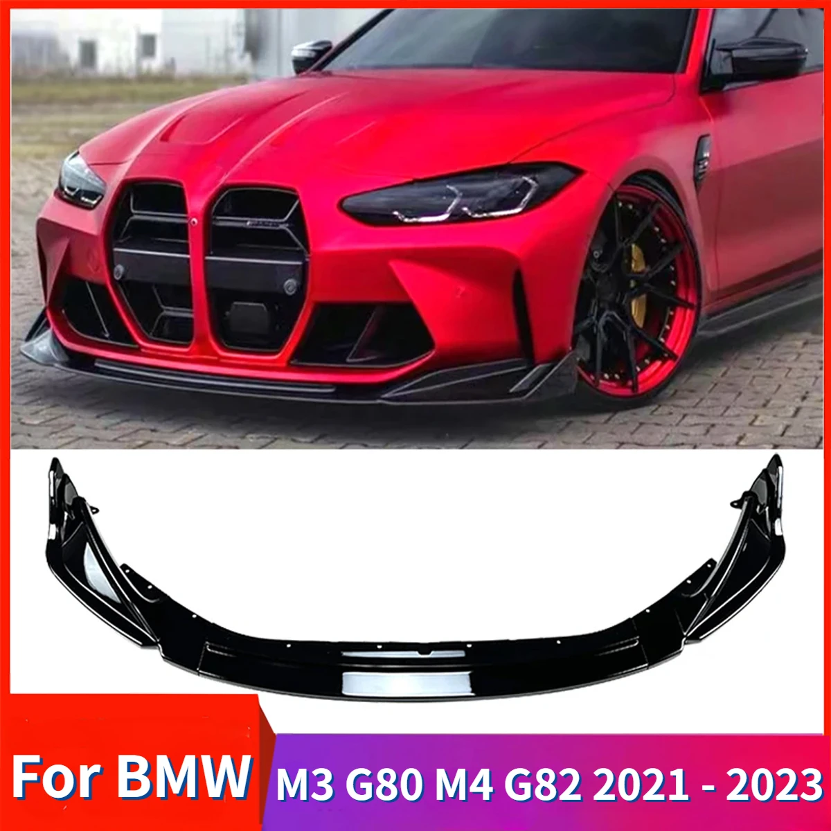 

Передний бампер для BMW M3 G80 M4 G82 2021-2023, сплиттер, диффузор, корпус, комплекты, спойлер, защита Бампера, аксессуары