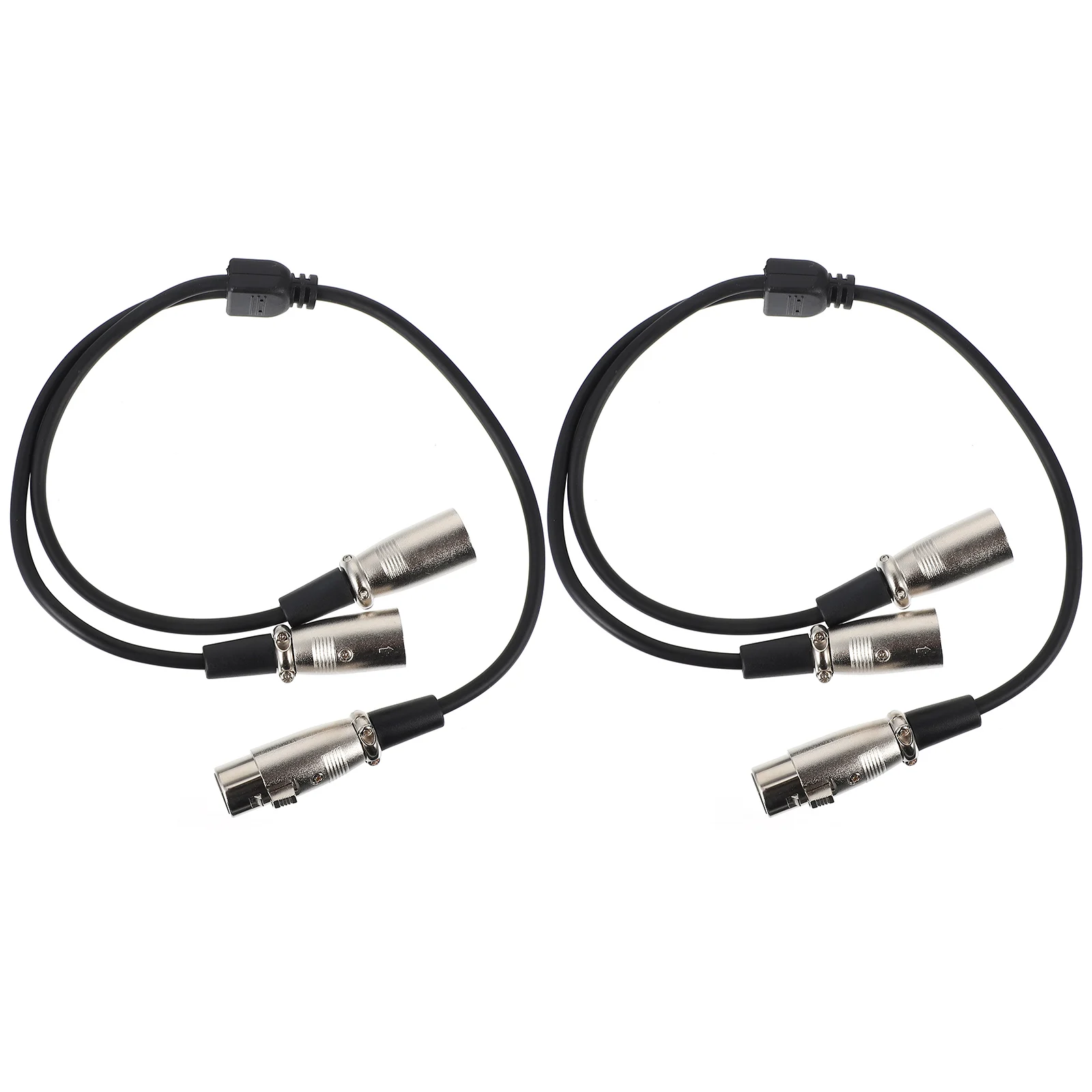 

2pcs 2 XLR Cables Audio Adaptor Oxygen Free Copper Audio Adaptor 1 Female to 2 Male Y Cable Plastic Sheath XLR Cables