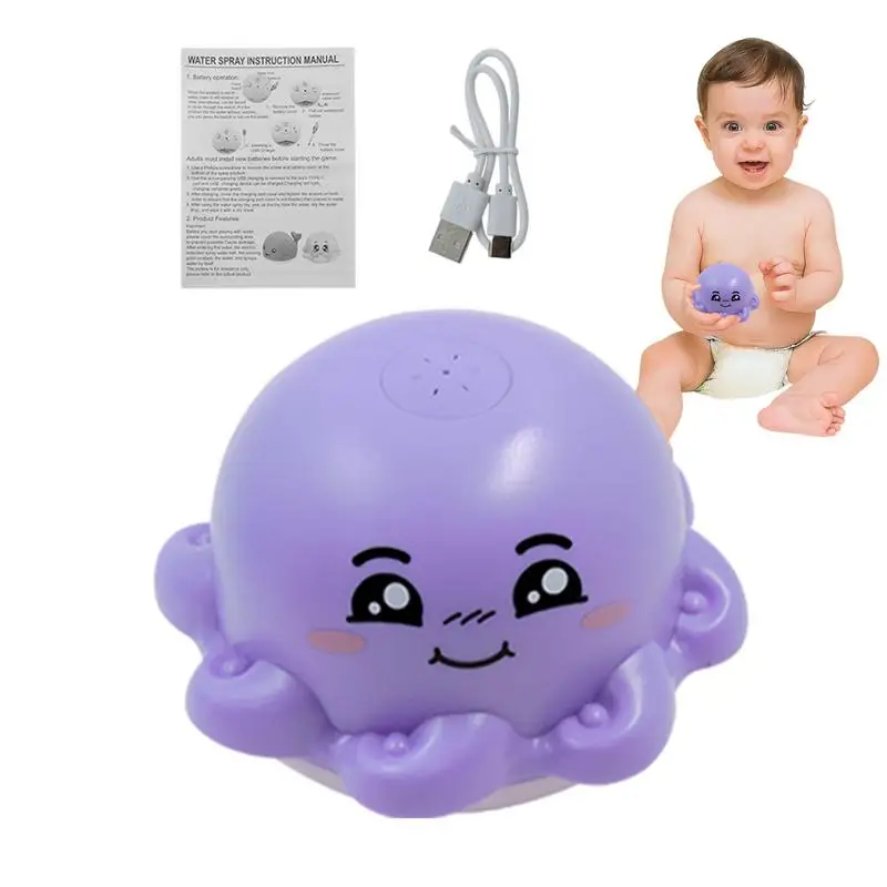 

Bath Sprinkler Rechargeable Octopus Bath Sprayer Spray Water Swimming Pool Bathroom Toy Automatic Kids Pool Water Toys For