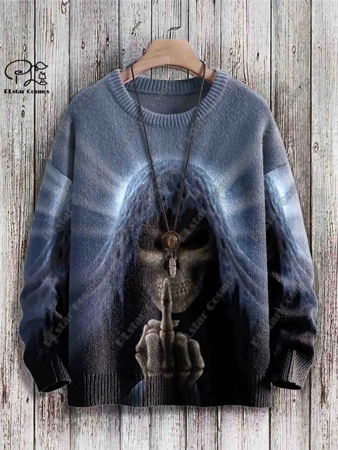 3D Printed Halloween Series Horror Skull Pattern Ugly Sweater Street Casual Winter Sweater Warm New Product Unisex