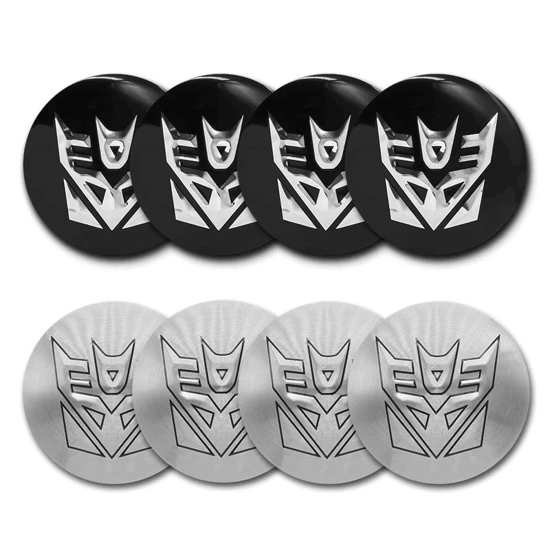 4pcs / set 56mm 60mm Transformers Emblem Car Wheel Center Hub Caps Badge Sticker Decal Wheel Dust-proof Covers Logo Decoration