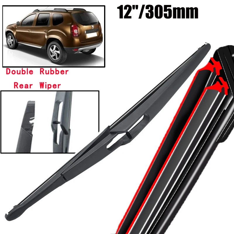 

Car Wiper 12" Rear Wiper Blade For Renault Dacia Duster MK1 2009 - 2013 Windshield Windscreen Tailgate Window Car Rain Brush