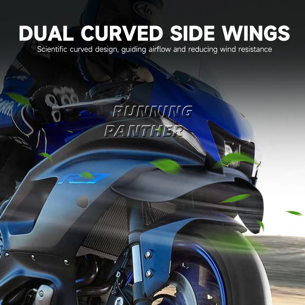 Winglet Depan Sepeda Motor untuk Yamaha YZF R7 YZFR7 Spoiler Depan Aerodinamis Kit Sayap Fairing Pelindung Penutup Bawah Aksesori