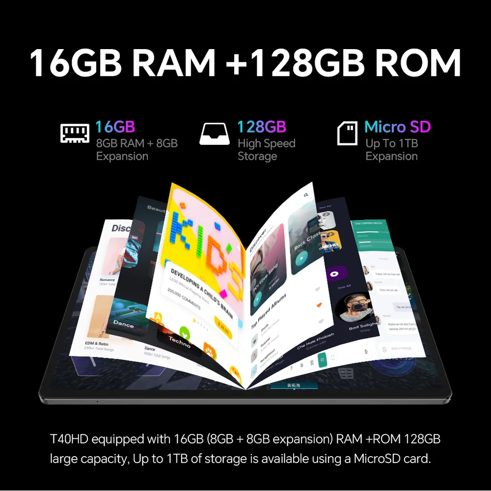 Teclast T40HD タブレット 10.4 インチ 2000x1200 FHD+ ディスプレイ 8