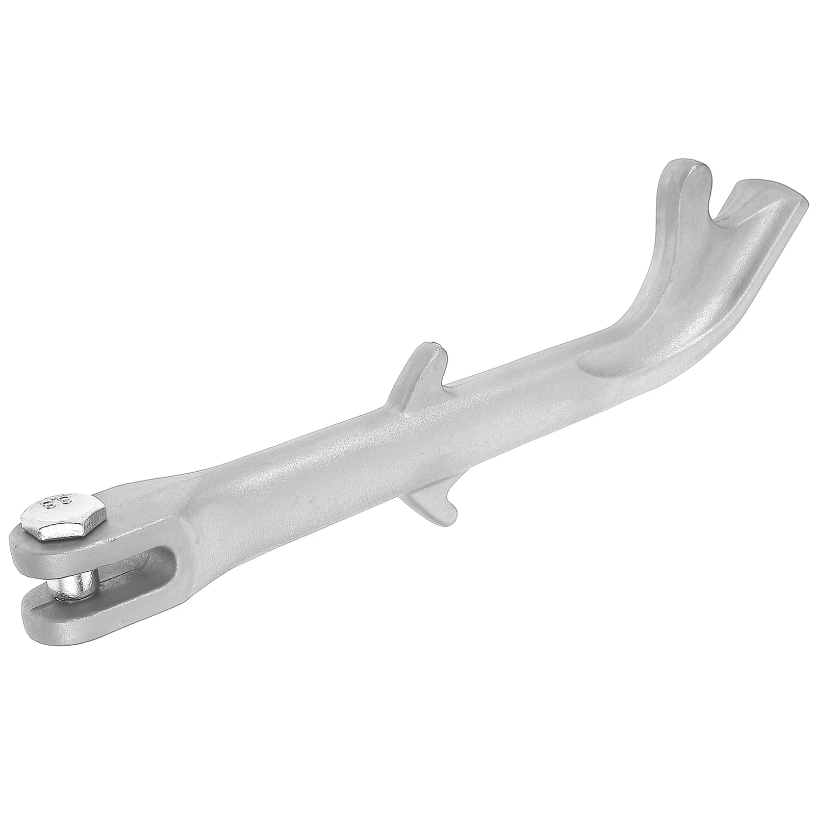

Motorcycle Side Tripod Kickstand Support Folding Pad Silver Metal Foot Plate Man