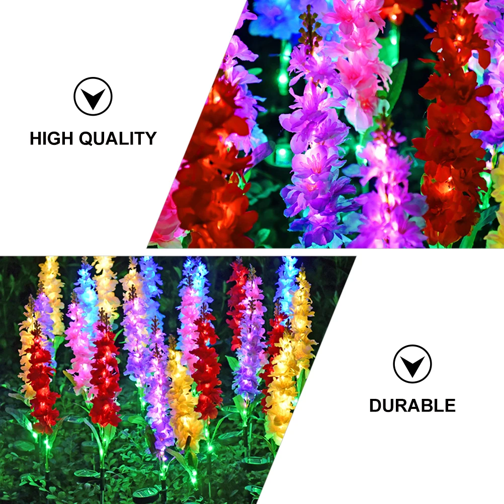 

Solar Powered Violet Flower Lamp LED Garden Stake Lights Waterproof Outdoor Decor 600mAh 8 10H Solar Lighting Solution