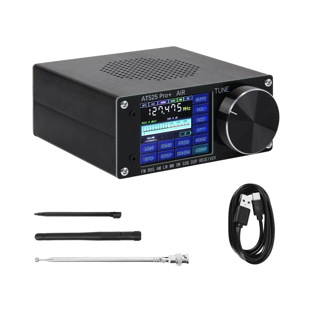 ATS25 Pro+AIR All Band Radio Receiver 118-135.975MHz For FM SW SSB For MW LW AIR For Aviation Communication With BNC Interface