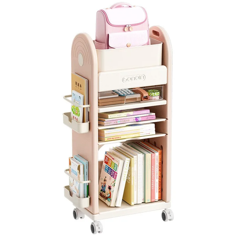 Shelf movable floor trolley multi-layer large capacity