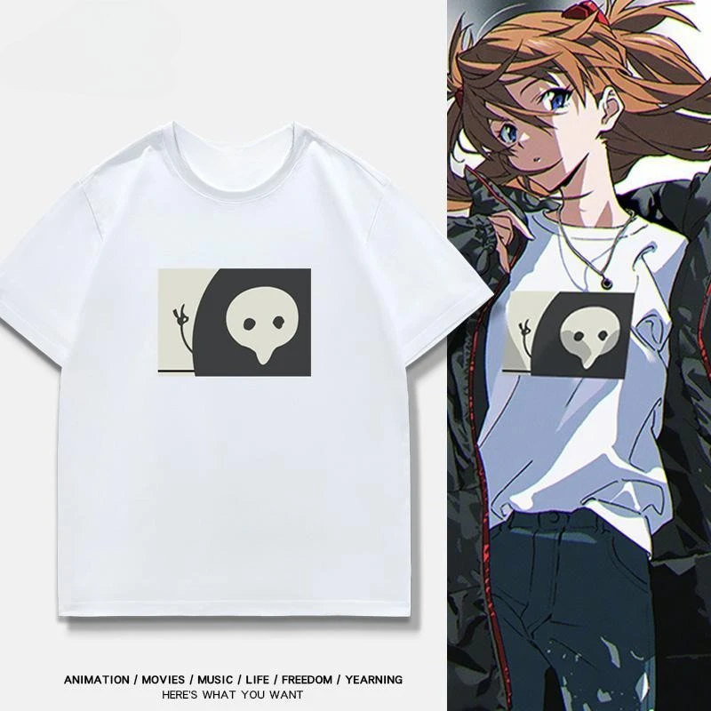 

NERV Shikinami Asuka Rangure футболка с короткими рукавами для косплея в одном стиле