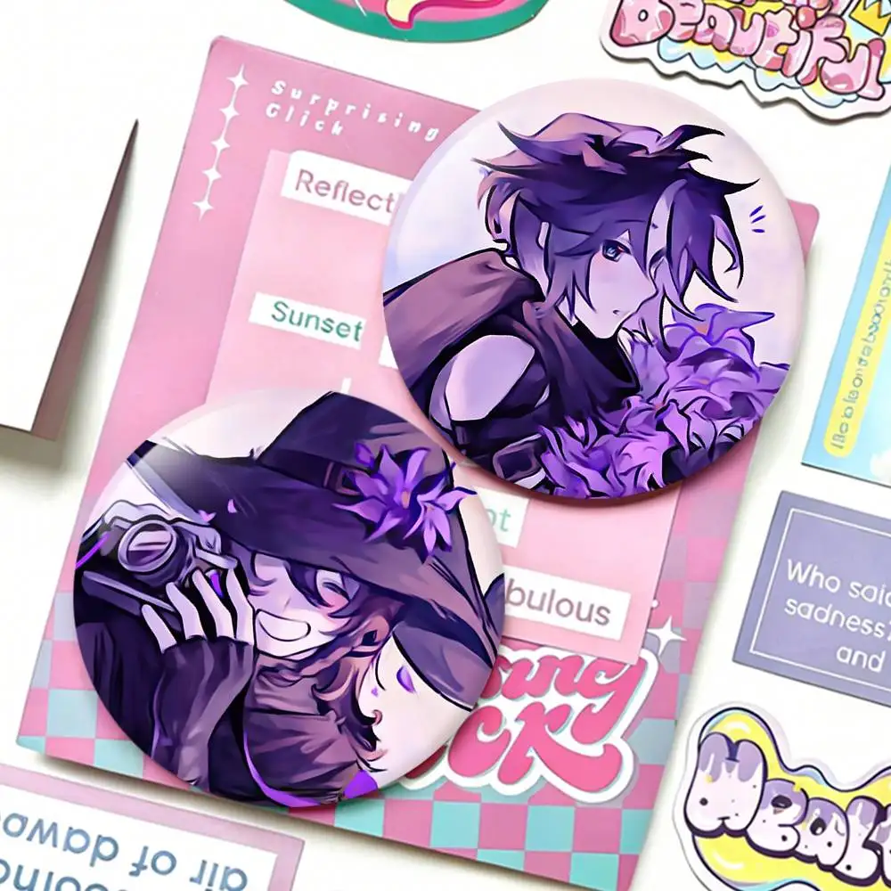 

A-Azure X T-Two Time A-Azuretime Badges 25 32 44 58 75 mm Round Fans Collect Friends Gifts Brooch Souvenir