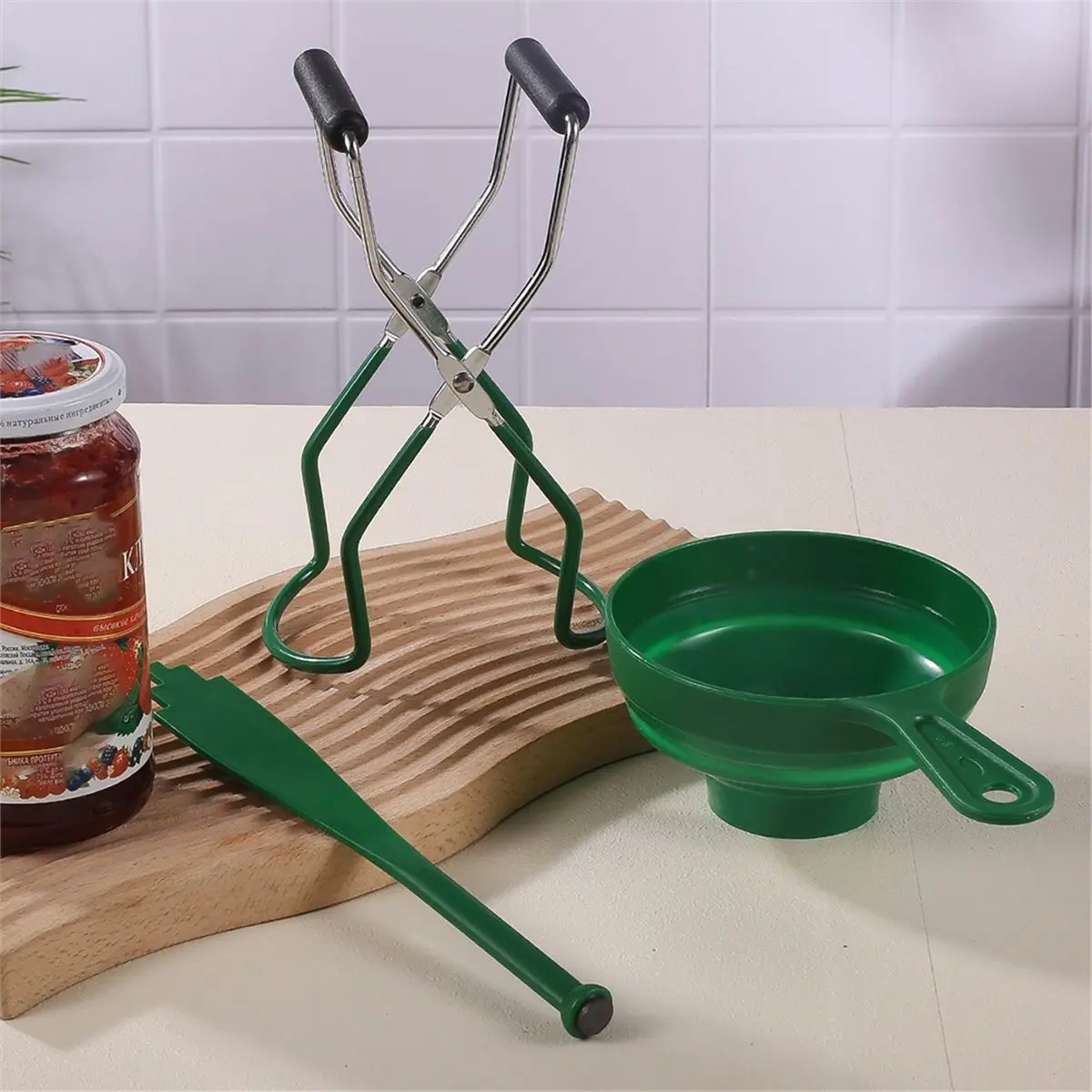 Anti-Scald Canning Jar Lifter Tongs, Non-Slip Heat Resistant Can Clamp Kitchen Tool A