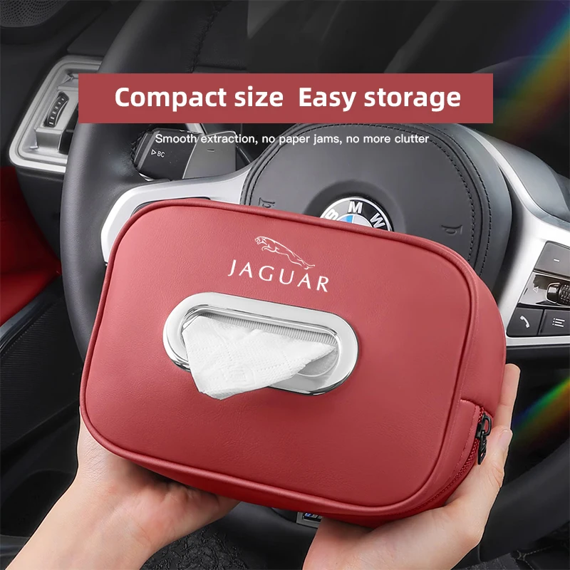 اكسسوارات السيارات جودة الجلود السيارات منشفة ورقية حقيبة التخزين ل جاكوار X S F XF XE XJ XK XEL XFL XJL XJ6 XJS XKR XFR F-نوع