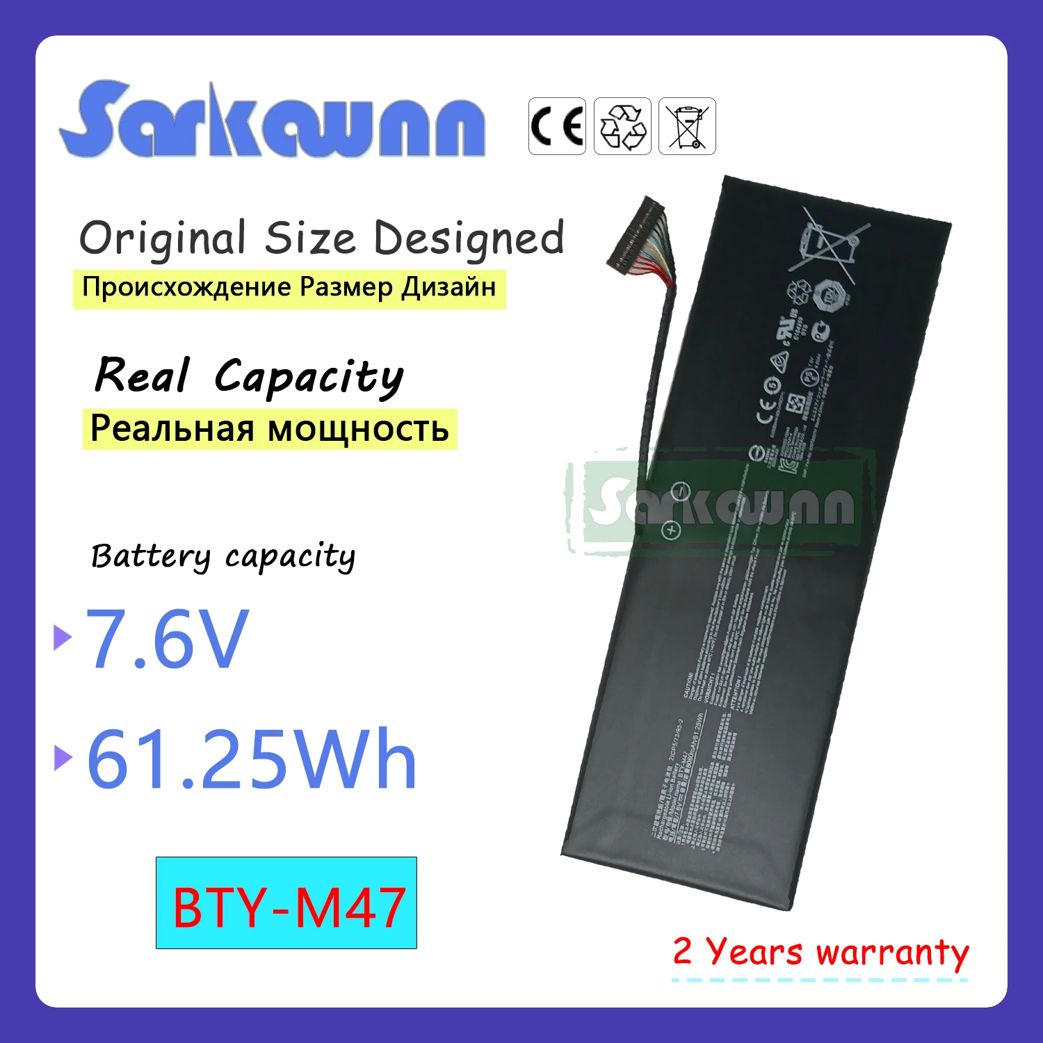 

Аккумулятор SARKAWNN для планшетов MSI BTY-M47 GS40 GS40 6QE GS40 6QD GS40 6QE-006XCN GS40 6QE-055XCN MS-14A1