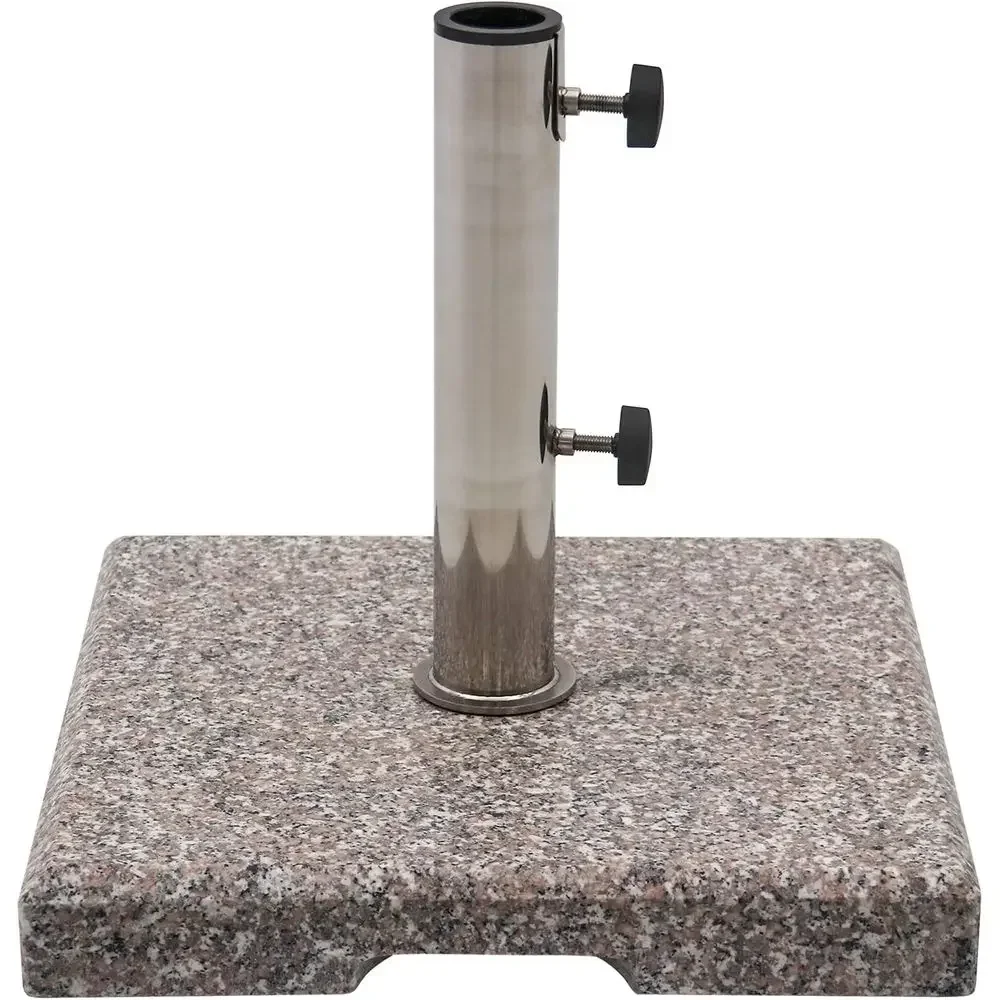 42lbs Grey Square Granite Umbrella Base, Sturdy and Durable