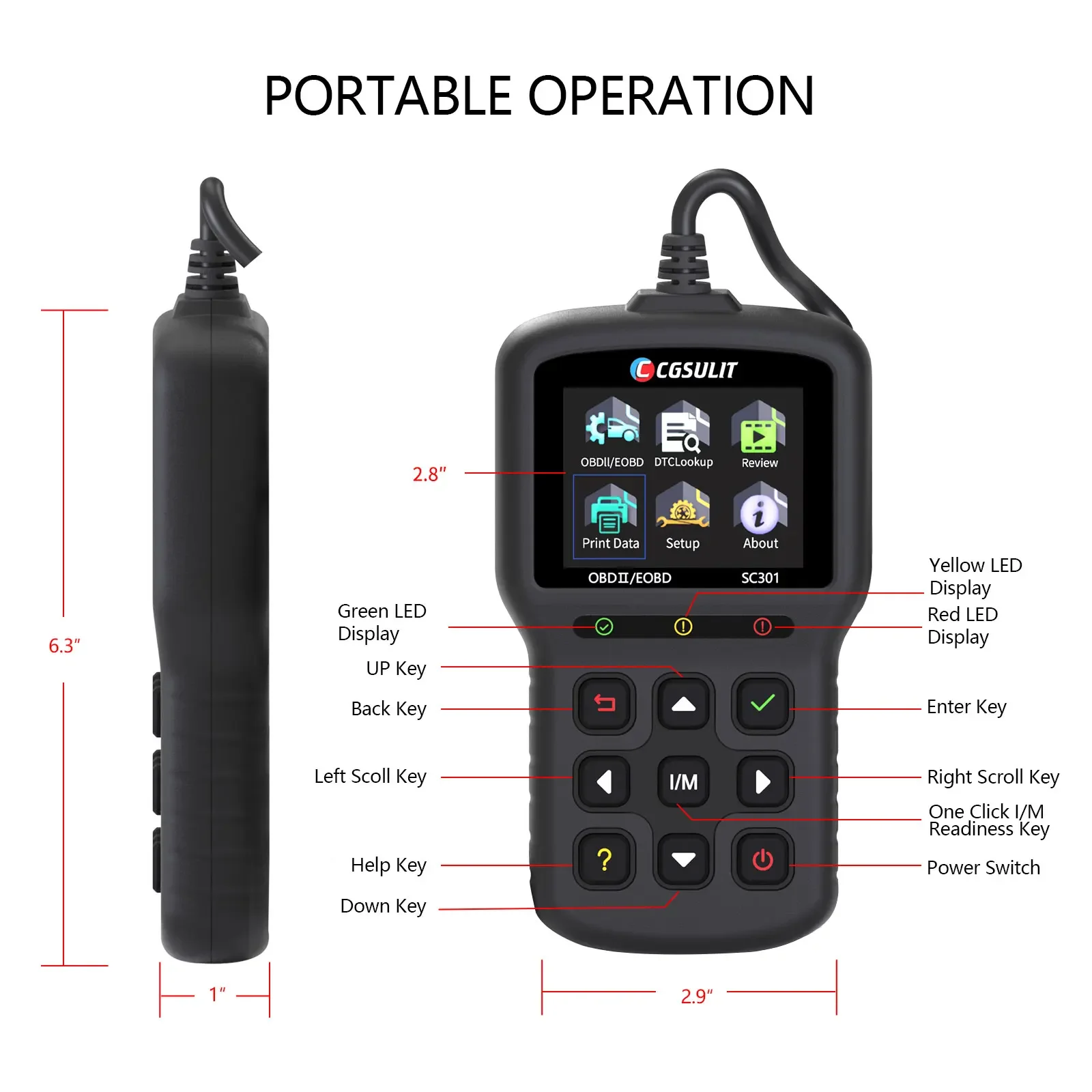 Car Code Reader SC301 Car Code Reader Smog Check&Car Health Monitor And Repair Tool With Stable Quality