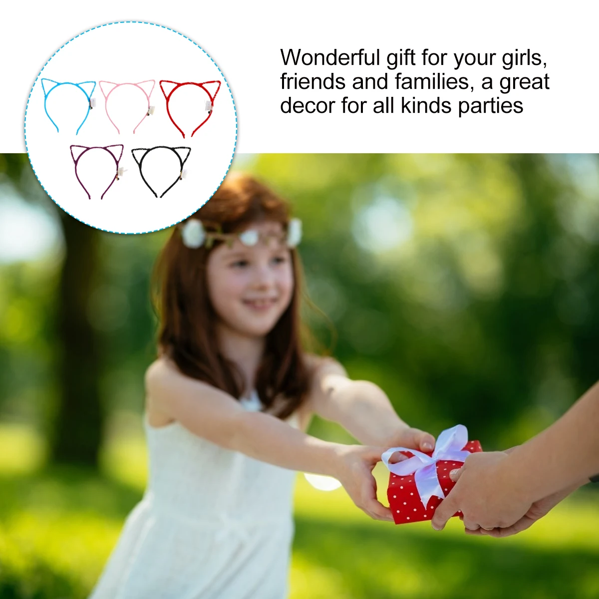 

10Pcs Glowing LED Cat Ear Headband Light Up Hair Hoop for Night Party Festival Women Accessory Cat Ear Headband