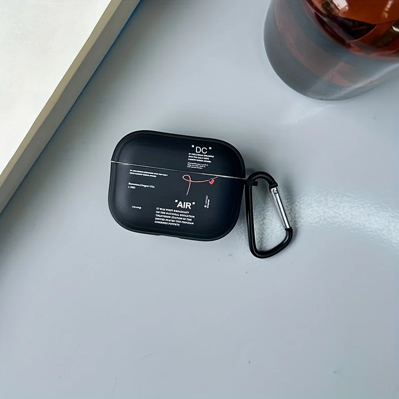 For Aipods Case Fits Perfectly tpu  Apple Earphones black Case for Airpods 1 2 3 Pro 2 Case Cover With Keychain image 6