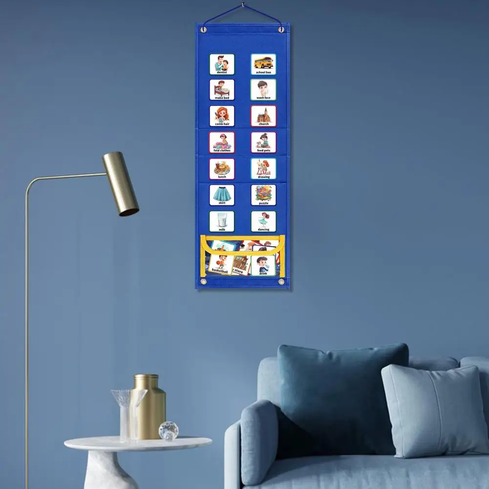 Children Visual Timeline Efficient Kids' Daily Routine Planning 2-in-1 Visual Schedule Chart Calendar Set for Home for Children